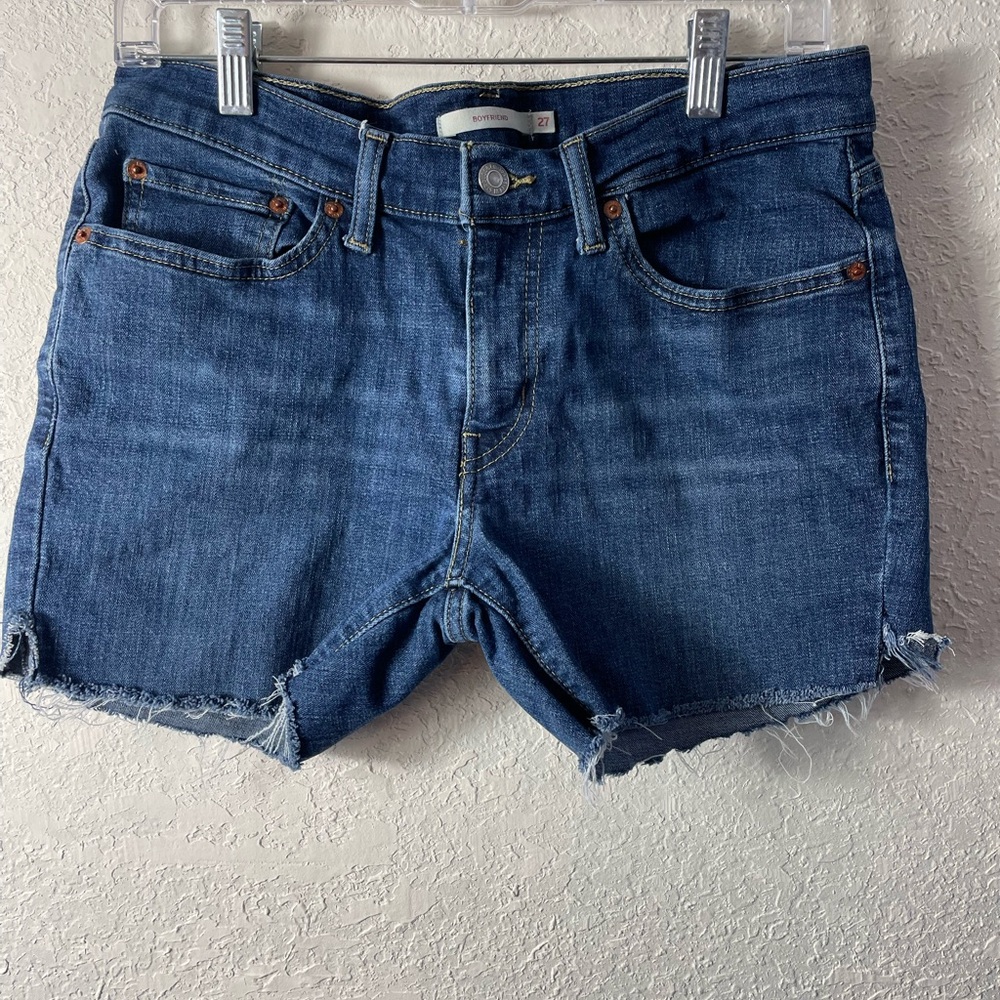 Levis Denim Boyfriend Mid Rise Shorts Sz 27